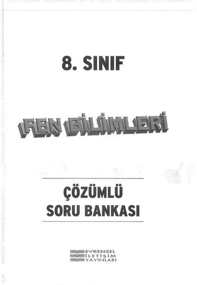 FEN BİLİMLERİ ÇÖZÜMLÜ SORU BANKASI