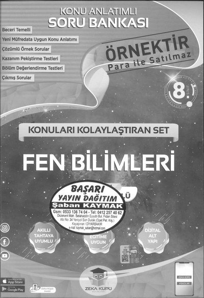KONU ANLATIMLI SORU BANKASI FEN BİLİMLERİ Panda Fotokopi & Baskı Merkezi