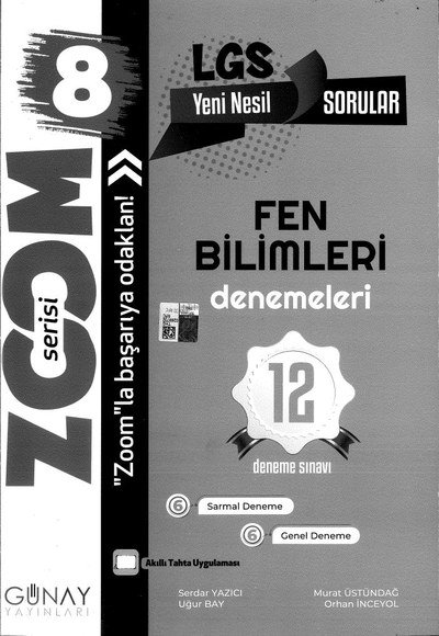 ZOOM SERİSİ FEN BİLİMLERİ 12 DENEME SINAVI