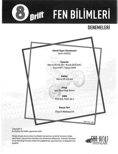 FEN BİLİMLERİ DENEMELERİ DRİFT Panda Fotokopi & Baskı Merkezi