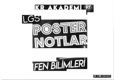 LGS POSTER NOTLARI FEN BİLİMLERİ