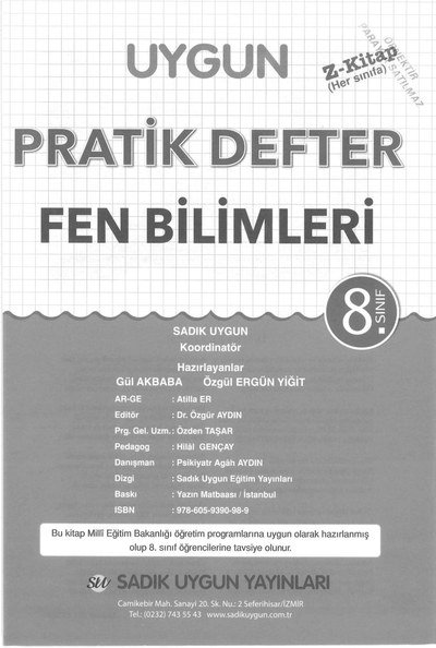 PRATİK DEFTER FEN BİLİMLERİ