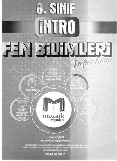 İNTRO FEN BİLİMLERİ DEFTER KİTAP Panda Fotokopi & Baskı Merkezi