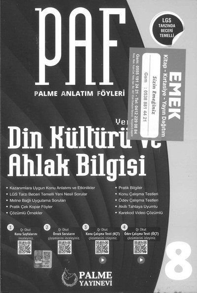 PAF DİN KÜLTÜRÜ VE AHLAK BİLGİSİ