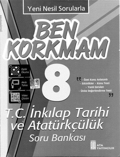 BEN KORKMAM İNKILAP TARİHİ SORU BANKASI