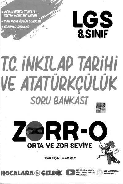 T.C. İNKILAP TARİHİ VE ATATÜRKÇÜLÜK SORU BANKASI ZORR-O Panda Fotokopi & Baskı Merkezi
