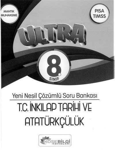 ULTRA YENİ NESİL ÇÖZÜMLÜ T.C. İNKILAP TARİHİ VE ATATÜRKÇÜLÜK SORU BANKASI Panda Fotokopi & Baskı Merkezi