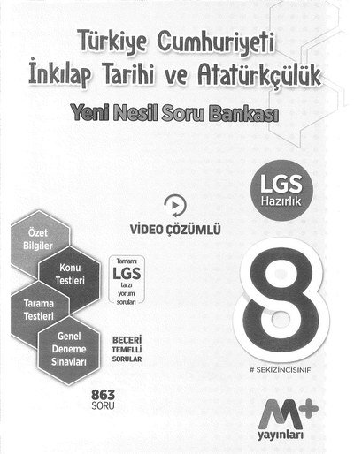 T.C. İNKILAP TARİHİ VE ATATÜRKÇÜLÜK YENİ NESİL SORU BANKASI Panda Fotokopi & Baskı Merkezi