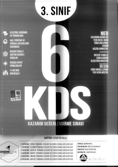 6 KAZANIM DEĞERLENDİRME SINAVI Panda Fotokopi & Baskı Merkezi