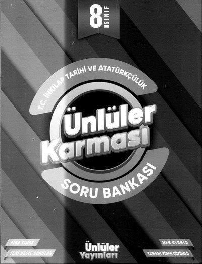 T.C. İNKILAP TARİHİ VE ATATÜRKÇÜLÜK ÜNLÜLER KARMASI SORU BANKASI Panda Fotokopi & Baskı Merkezi