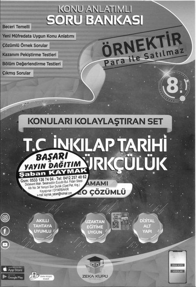 KONU ANLATIMLI SORU BANKASI T.C. İNKILAP TARİHİ VE ATATÜRKÇÜLÜK Panda Fotokopi & Baskı Merkezi
