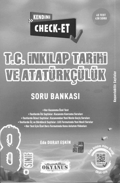 KENDİNİ CHECK-ET T.C. İNKILAP TARİHİ VE ATATÜRKÇÜLÜK SORU BANKASI Panda Fotokopi & Baskı Merkezi