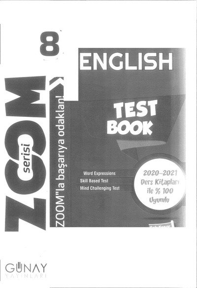 ENGLISH TEST BOOK ZOOM SERİSİ Panda Fotokopi & Baskı Merkezi