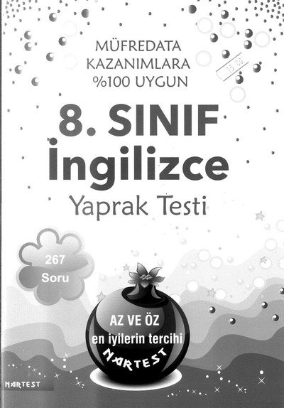 İNGİLİZCE YAPRAK TESTİ 267 SORU Panda Fotokopi & Baskı Merkezi