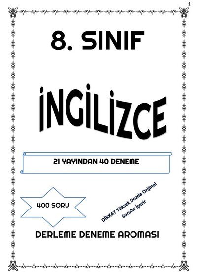 İNGİLİZCE 21 YAYINDAN 40 DENEME Panda Fotokopi & Baskı Merkezi