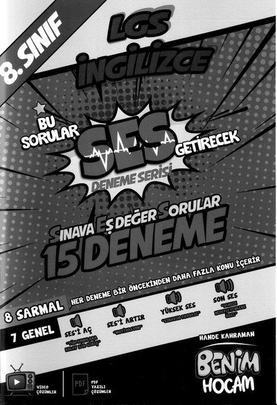 LGS İNGİLİZCE SES DENEME SERİSİ 15 DENEME Panda Fotokopi & Baskı Merkezi