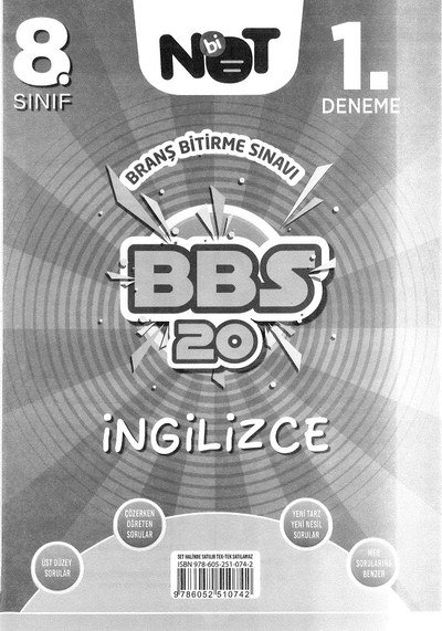 BRANŞ BİTİRME SINAVI BBS 20 İNGİLİZCE Panda Fotokopi & Baskı Merkezi