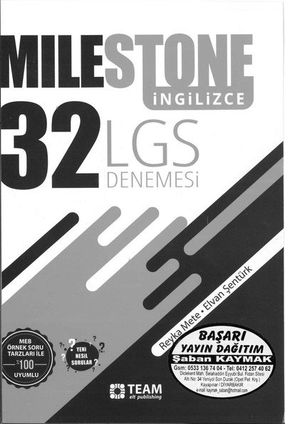 MILESTONE İNGİLİZCE 32 LGS DENEMESİ Panda Fotokopi & Baskı Merkezi
