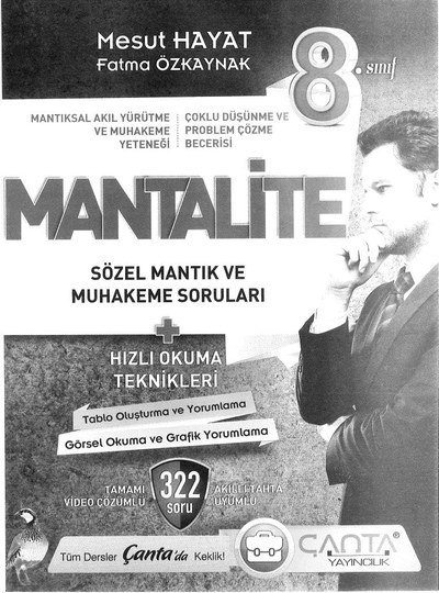 MANTALİTE SÖZEL MANTIK VE MUHAKEME SORULARI 322 SORU Panda Fotokopi & Baskı Merkezi