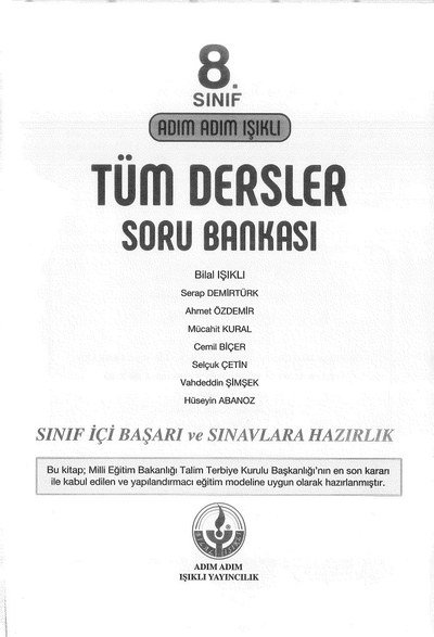 ADIM ADIM IŞIKLI TÜM DERSLER SORU BANKASI Panda Fotokopi & Baskı Merkezi