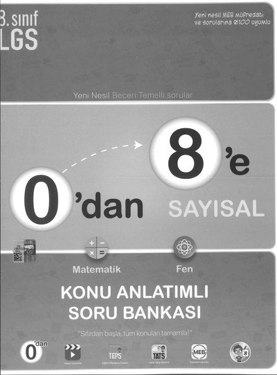LGS 0'DAN 8'E SAYISAL KONU ANLATIMLI SORU BANKASI