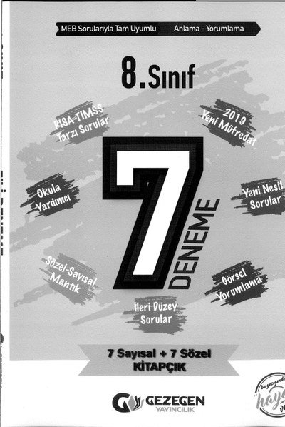7 DENEME İLERİ DÜZEY SORULAR KİTAPÇIK
