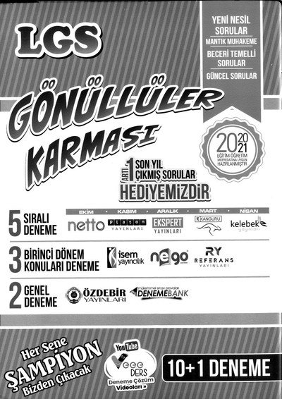 LGS GÖNÜLLÜLER KARMASI 10+1 DENEME Panda Fotokopi & Baskı Merkezi
