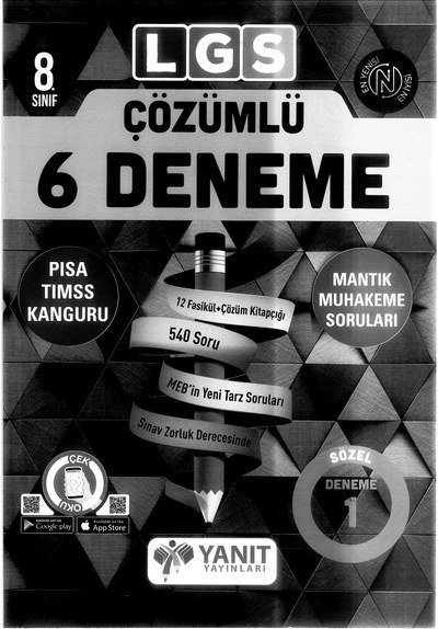 LGS ÇÖZÜMLÜ 6 DENEME MANTIK MUHAKEME SORULARI Panda Fotokopi & Baskı Merkezi