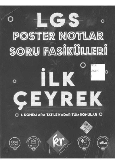 LGS POSTER NOTLAR SORU FASİKÜLLERİ İLK ÇEYREK