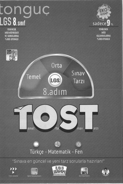 LGS TOST 8. ADIM TEMEL ORTA SINAV TARZI Panda Fotokopi & Baskı Merkezi