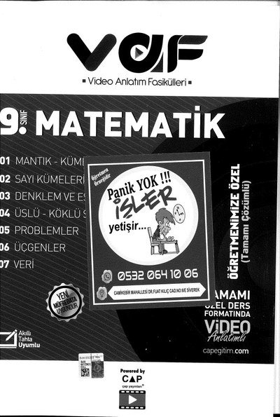 VİDEO ANLATIM FASİKÜLLERİ MATEMATİK TAMAMI ÖZEL DERS FORMATINDA Panda Fotokopi & Baskı Merkezi