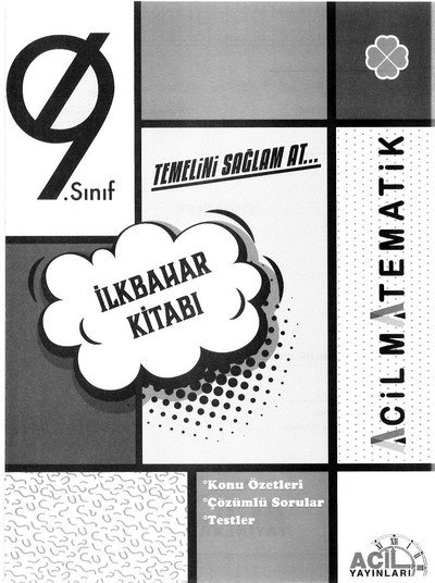 TEMELİNİ SAĞLAM AT İLKBAHAR KİTABI ACİL MATEMATİK Panda Fotokopi & Baskı Merkezi