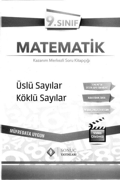 MATEMATİK KAZANIM MERKEZLİ SORU KİTAPÇIĞI ÜSLÜ SAYILAR KÖKLÜ SAYILAR Panda Fotokopi & Baskı Merkezi