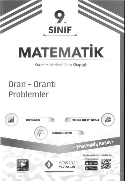 MATEMATİK SORU KİTAPÇIĞI ORAN ORANTI PROBLEMLER