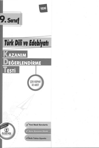 TÜRK DİLİ VE EDEBİYATI KAZANIM DEĞERLENDİRME TESTİ 32 ADET Panda Fotokopi & Baskı Merkezi
