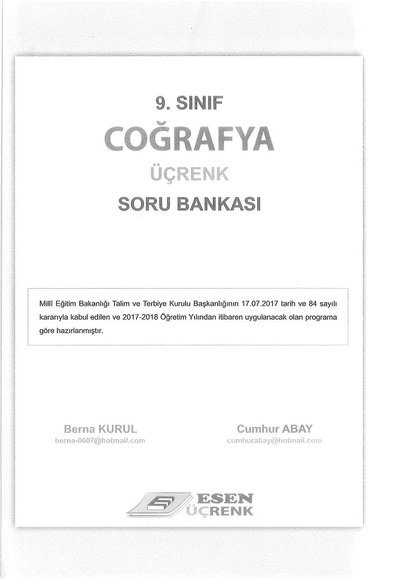 COĞRAFYA ÜÇRENK SORU BANKASI Panda Fotokopi & Baskı Merkezi