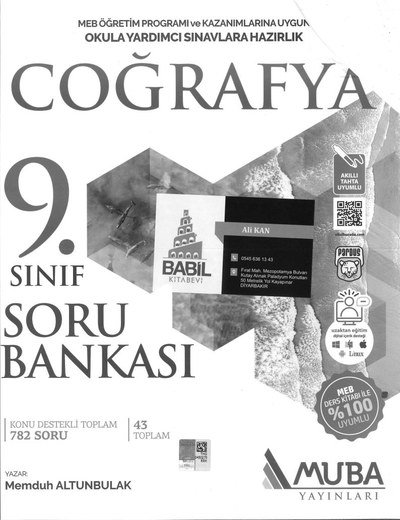 COĞRAFYA SORU BANKASI 782 SORU Panda Fotokopi & Baskı Merkezi