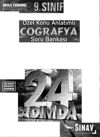 ÖZEL KONU ANALTIMLI COĞRAFYA SORU BANKASI 24 ADIMDA Panda Fotokopi & Baskı Merkezi