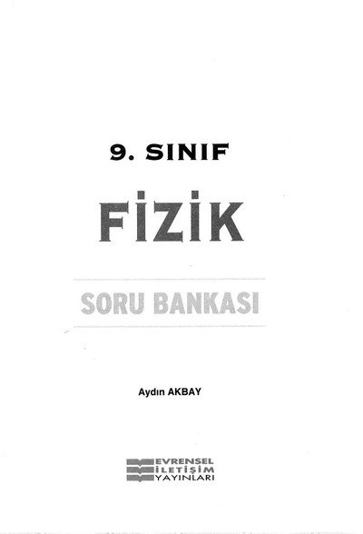 FİZİK SORU BANKASI AYDIN AKBAY Panda Fotokopi & Baskı Merkezi