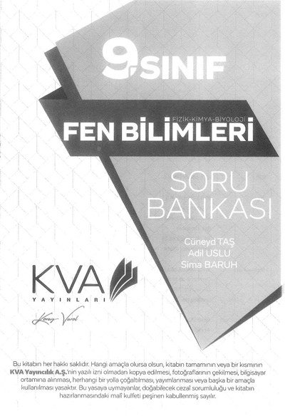 FEN BİLİMLERİ SORU BANKASI Panda Fotokopi & Baskı Merkezi