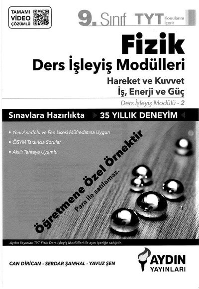 FİZİK DERS İŞLEYİŞ MODÜLLERİ HAREKET VE KUVVET İŞ ENERJİ VE GÜÇ
