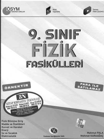 FİZİK FASİKÜLLERİ ÖSYM TARZINDA SORULAR Panda Fotokopi & Baskı Merkezi