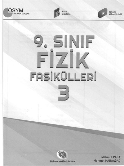 FİZİK FASİKÜLLERİ 3 ÖSYM TARZINDA SORULAR Panda Fotokopi & Baskı Merkezi