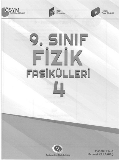 FİZİK FASİKÜLLERİ 4 ÖSYM TARZINDA SORULAR Panda Fotokopi & Baskı Merkezi