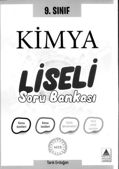 KİMYA LİSELİ SOR UABNKASI KONU ÖZETLERİ Panda Fotokopi & Baskı Merkezi
