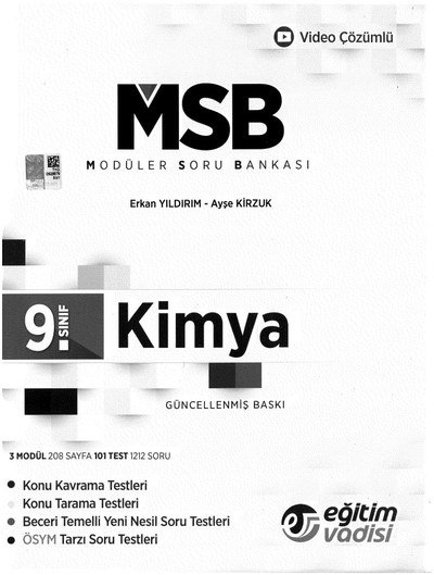 MODÜLER SORU BANKASI KİMYA GÜNCELLENMİŞ BASKI