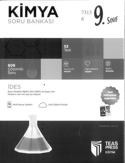 KİMYA SORU BANKASI 609 ÇÖZÜMLÜ SORU Panda Fotokopi & Baskı Merkezi