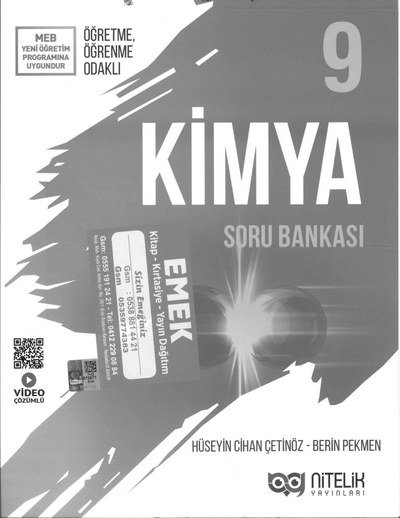 KİMYA SORU BANKASI Panda Fotokopi & Baskı Merkezi