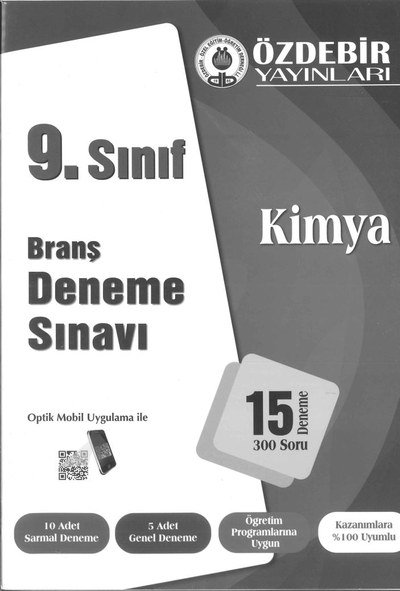 BRANŞ DENEME SINAVI KİMYA 15 DENEME 300 SORU Panda Fotokopi & Baskı Merkezi