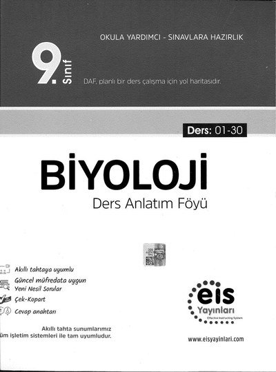 BİYOLOJİ DERS ANLATIM FÖYÜ Panda Fotokopi & Baskı Merkezi